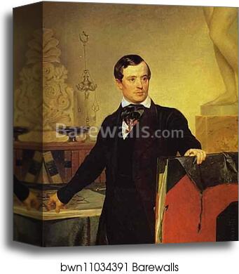 Portrait of the Architect and Painter Alexander Brulloff by Karl Brulloff, Canvas Print Portrait of the Architect and Painter Alexander Brulloff by Karl Brulloff, Canvas Print