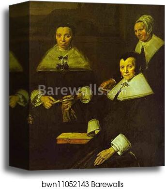 The Lady-Governors of the Old Men's Almshouse at Haarlem. Detail by Frans Hals, Canvas Print