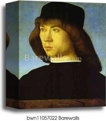 Portrait of a Young Man by Giovanni Bellini, Canvas Print Portrait of a Young Man by Giovanni Bellini, Canvas Print