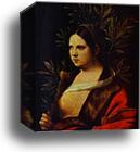 Portrait of a Young Woman ("Laura") by Giorgione, Canvas Print