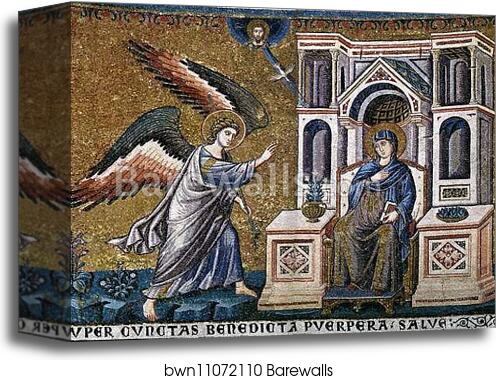 Annunciation by Pietro Cavallini, Canvas Print