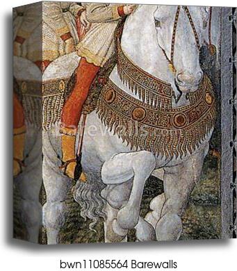 Procession of the Magus Melchior. Detail by Benozzo Gozzoli, Canvas Print