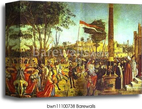 The Legend of St. Ursula: Martyrdom and Funeral of St. Ursula by Vittore Carpaccio, Canvas Print The Legend of St. Ursula: Martyrdom and Funeral of St. Ursula by Vittore Carpaccio, Canvas Print
