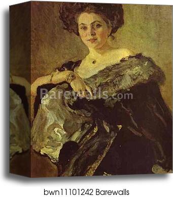 Portrait of Yevdokia Morozova by Valentin Serov, Canvas Print