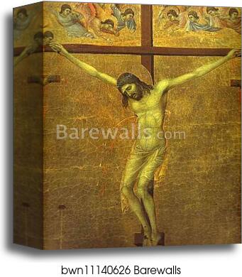 Maestà (back, central panel, detail of) The Crucifixion by Duccio Di Buoninsegna, Canvas Print Maestà (back, central panel, detail of) The Crucifixion by Duccio Di Buoninsegna, Canvas Print