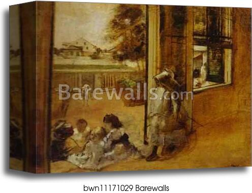 Courtyard of a House in New Orleans by Edgar Degas, Canvas Print Courtyard of a House in New Orleans by Edgar Degas, Canvas Print