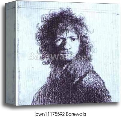 Self-Portrait with Knitted Brows by Rembrandt Harmenszoon Van Rijn, Canvas Print Self-Portrait with Knitted Brows by Rembrandt Harmenszoon Van Rijn, Canvas Print