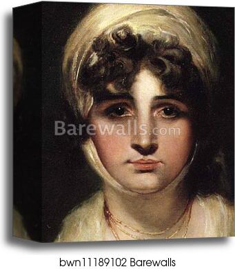 Sarah Siddons. Detail by Sir Thomas Lawrence, Canvas Print Sarah Siddons. Detail by Sir Thomas Lawrence, Canvas Print