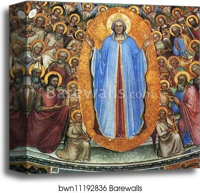 Paradise. Dome frescoes by Giusto De’ Menabuoi, Canvas Print