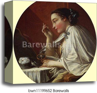 Woman at her Toilette by François Boucher, Canvas Print