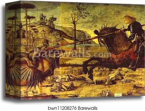 St. George and the Dragon by Vittore Carpaccio, Canvas Print