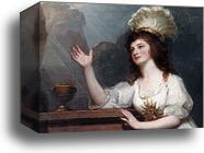 Lady Godfrey Webster. Detail by George Romney, Canvas Print