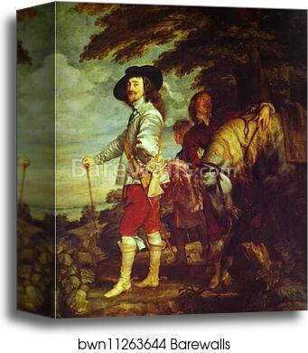 Charles I, King of England, at the Hunt by Sir Anthony Van Dyck, Canvas Print