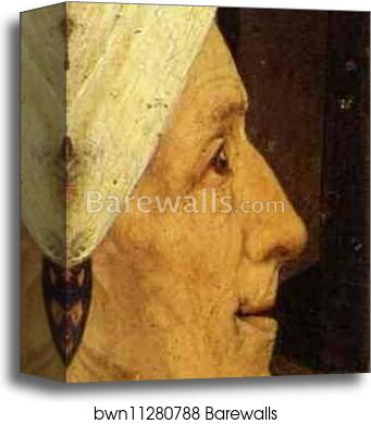 Head of a Woman (fragment) by Hieronymus Bosch, Canvas Print