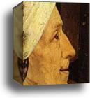 Head of a Woman (fragment) by Hieronymus Bosch, Canvas Print