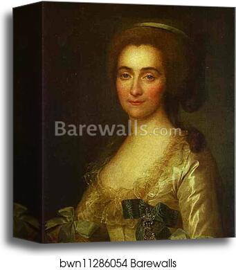 Portrait of E. A. Vorontsova by Dmitry Levitzky, Canvas Print