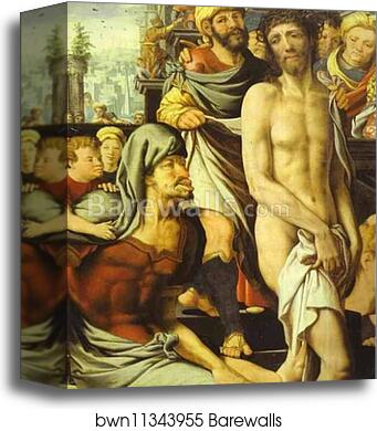 Christ Mocked. Detail by Jan Sanders Van Hemessen, Canvas Print