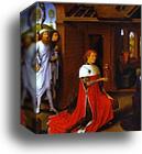 The Adoration of the Magi. Detail by Hans Memling, Canvas Print
