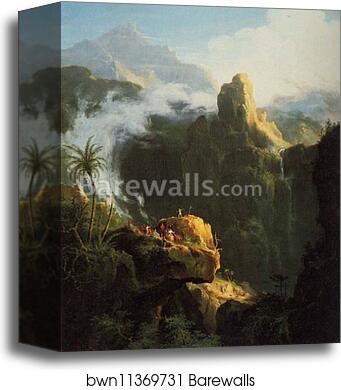Landscape Composition: Saint John in the Wilderness by Thomas Cole, Canvas Print