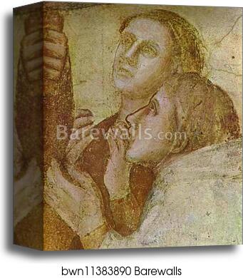 The Resurrection of Drusiane. Detail by Giotto, Canvas Print