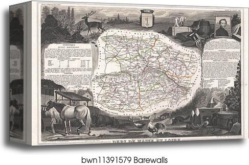 Dept. de Maine et Loire by Victor Jules Levasseur, Canvas Print Dept. de Maine et Loire by Victor Jules Levasseur, Canvas Print