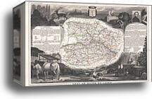 Dept. de Maine et Loire by Victor Jules Levasseur, Canvas Print