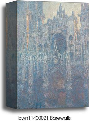 The Portal of Rouen Cathedral in Morning Light by Claude Monet, Canvas Print