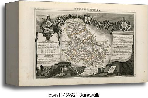 Dépt. de l'Yonne (région du centre) by Victor Jules Levasseur, Canvas Print