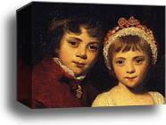 John Parker and His Sister Theresa. Detail by Sir Joshua Reynolds, Canvas Print