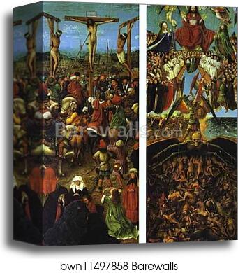 The Crucifixion. The Last Judgment by Jan Van Eyck, Canvas Print The Crucifixion. The Last Judgment by Jan Van Eyck, Canvas Print