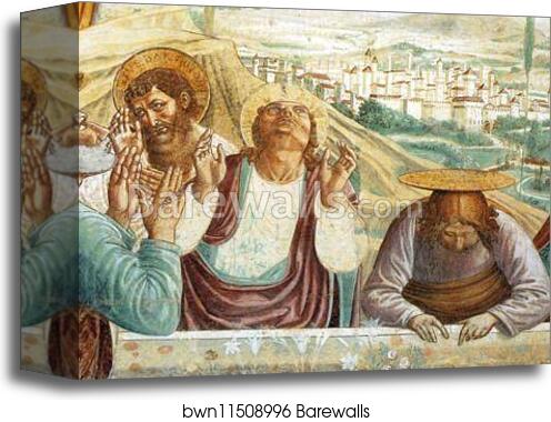 Tabernacle of the Madonna delle Tosse: Assumption of the Virgin. Detail by Benozzo Gozzoli, Canvas Print