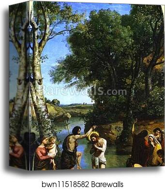 The Baptism of Christ by Jean-Baptiste-Camille Corot, Canvas Print