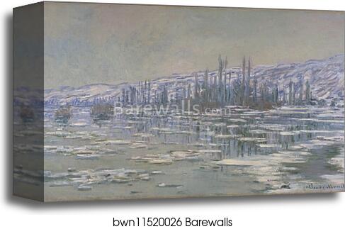 The Break-up of the Ice by Claude Monet, Canvas Print