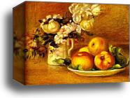 Apples and Flowers (Les pommes et fleurs) by Pierre-Auguste Renoir, Canvas Print