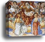 St. Sebastian Intercessor. Detail by Benozzo Gozzoli, Canvas Print