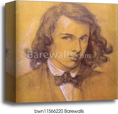 Self-Portrait by Dante Gabriel Rossetti, Canvas Print
