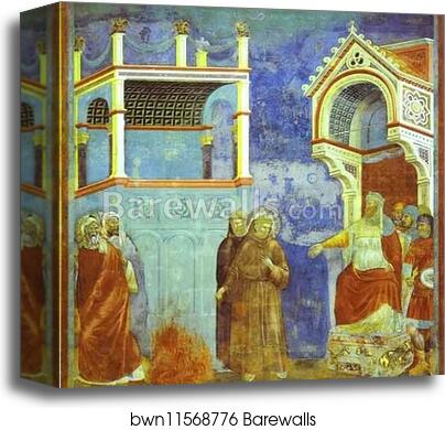 St. Francis before Sultan by Giotto, Canvas Print