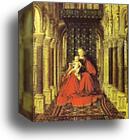 The Virgin and Child in a Church (central section of a portable altar) by Jan Van Eyck, Canvas Print