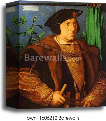 Portrait of Sir Henry Guildford by Hans Holbein The Younger, Canvas Print