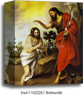 The Baptism of Christ by Bartolomé Esteban Murillo, Canvas Print The Baptism of Christ by Bartolomé Esteban Murillo, Canvas Print