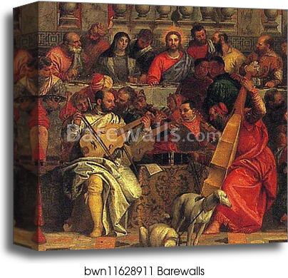 The Marriage Feast at Cana. Detail by Paolo Veronese, Canvas Print