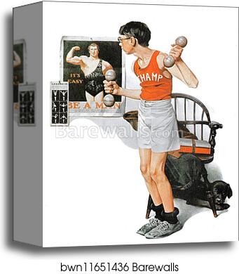 Be a Man! by Norman Rockwell, Canvas Print