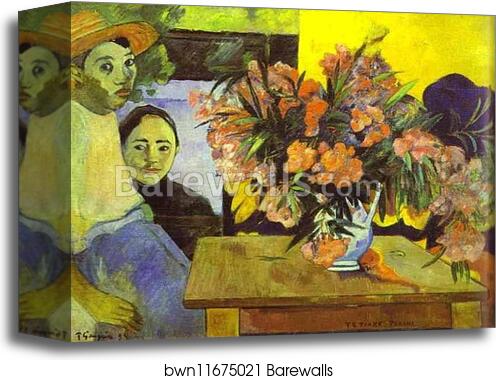 Te Tiare Farani (Bouquet of Flowers) by Paul Gauguin, Canvas Print Te Tiare Farani (Bouquet of Flowers) by Paul Gauguin, Canvas Print