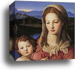 The Madonna and Child with St.Elisabeth and the Infant St. John the Baptist. Detail by Agnolo Bronzino, Canvas Print