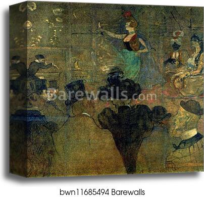 Panel for La Goulue's Booth by Henri De Toulouse-Lautrec, Canvas Print