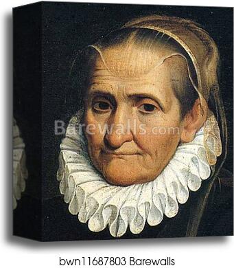 Self-Portrait. Detail by Sofonisba Anguissola, Canvas Print