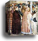 The Burial of St Lucy. Detail by Altichiero Da Zevio, Canvas Print