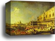 The Reception of the French Ambassador in Venice by Giovanni Antonio Canale, Called Canaletto, Canvas Print