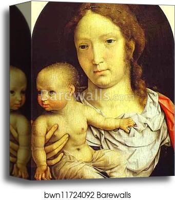 The Carondelet Diptych: Virgin and Child (right) by Jan Gossaert, Called Mabuse, Canvas Print The Carondelet Diptych: Virgin and Child (right) by Jan Gossaert, Called Mabuse, Canvas Print