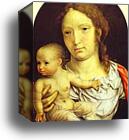 The Carondelet Diptych: Virgin and Child (right) by Jan Gossaert, Called Mabuse, Canvas Print